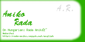 aniko rada business card